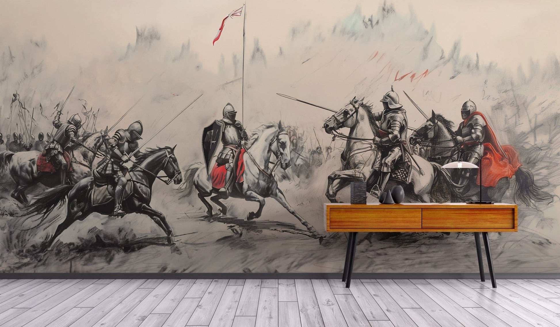 Legendary sword fight wall décor