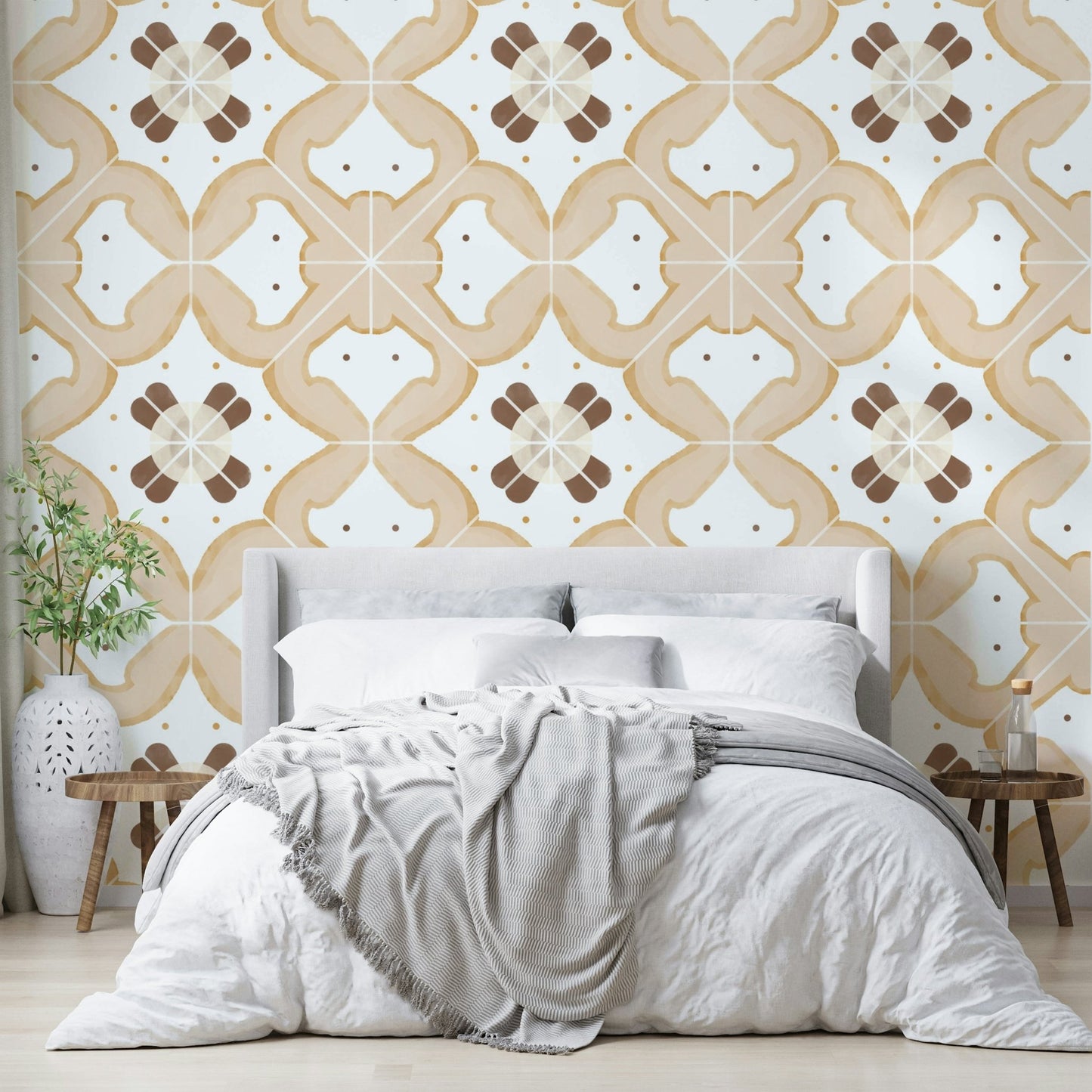 Wall decor with a warm, earthy tone

