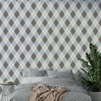 High-quality image of the classic argyle pattern wallpaper

