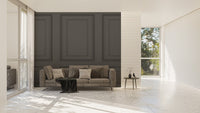 Classic Black Wooden Panel Wallpaper Mural - Giffywalls