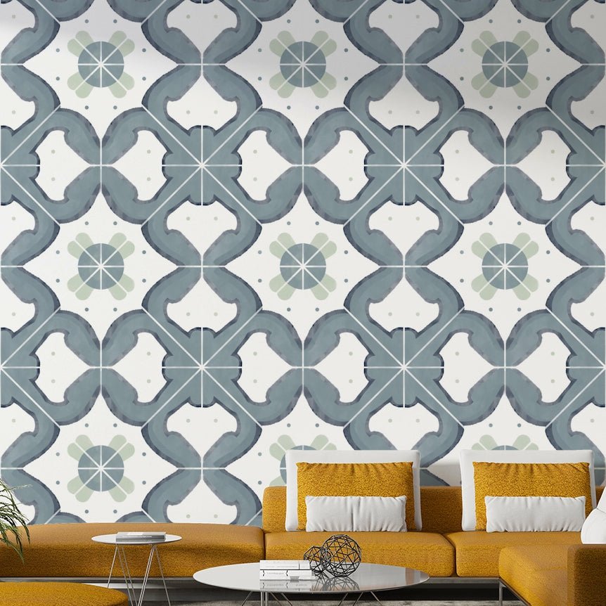 Wall covering with a traditional tile look GD4373

