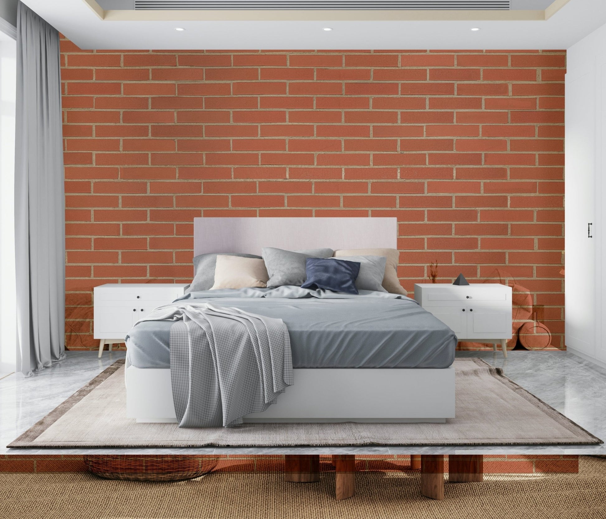 A serene subtle brick wall mural for your decor.

