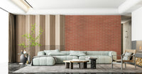 A beautiful modern stone wall mural for a living room.

