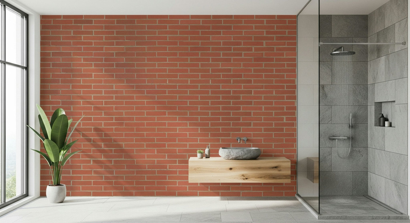 A beautiful classic brick texture wallpaper mural for a modern home.

