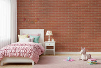 A contemplative faux brick wallpaper mural for a feature wall.

