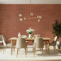 A graceful subtle brick pattern wall mural in cool, natural tones.

