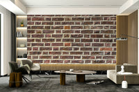 Vintage-style red brick mural for walls

