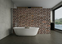 Brick pattern mural for urban-style rooms

