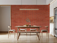 A graceful subtle brick pattern wall mural in warm, red tones.

