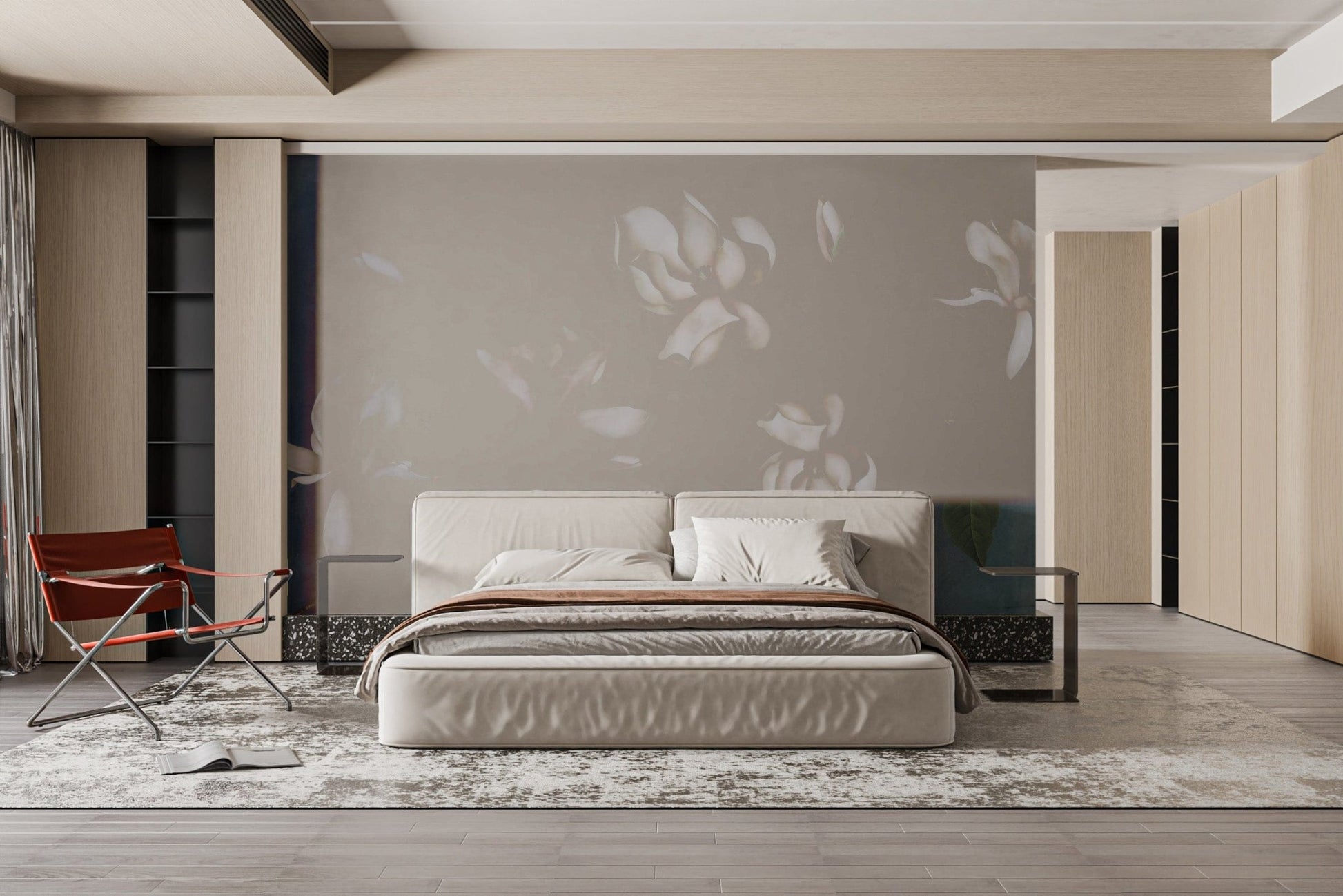 Vintage Magnolia Blossom Wallpaper Design
