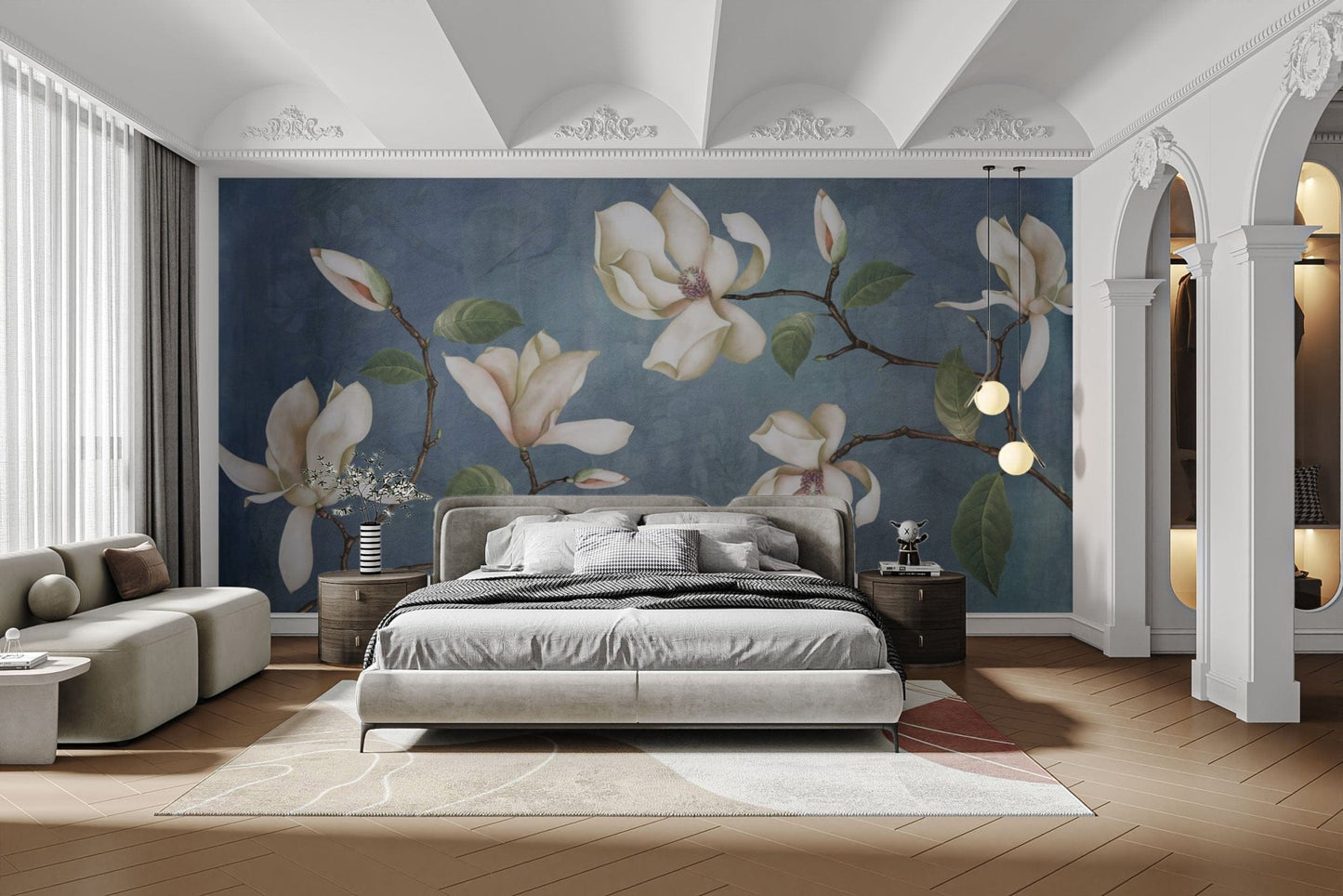 Classic Magnolia Blossom Flower Wallpaper
