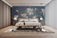 Luxury Botanical Magnolia Flower Wallpaper
