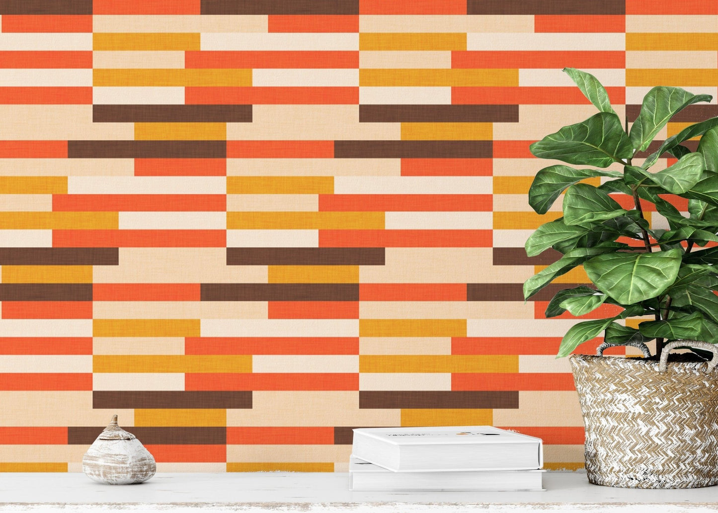 Mid Mod Kilim Stripes for living room walls, SUSCT64