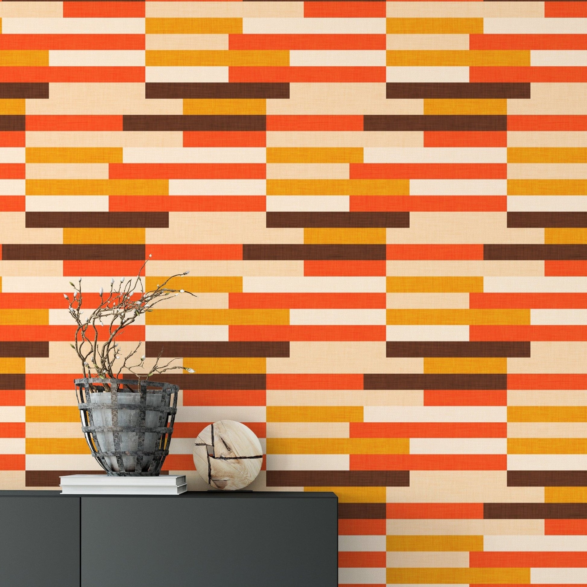 Vibrant Striped Wall Mural for unique spaces, SUSCT64