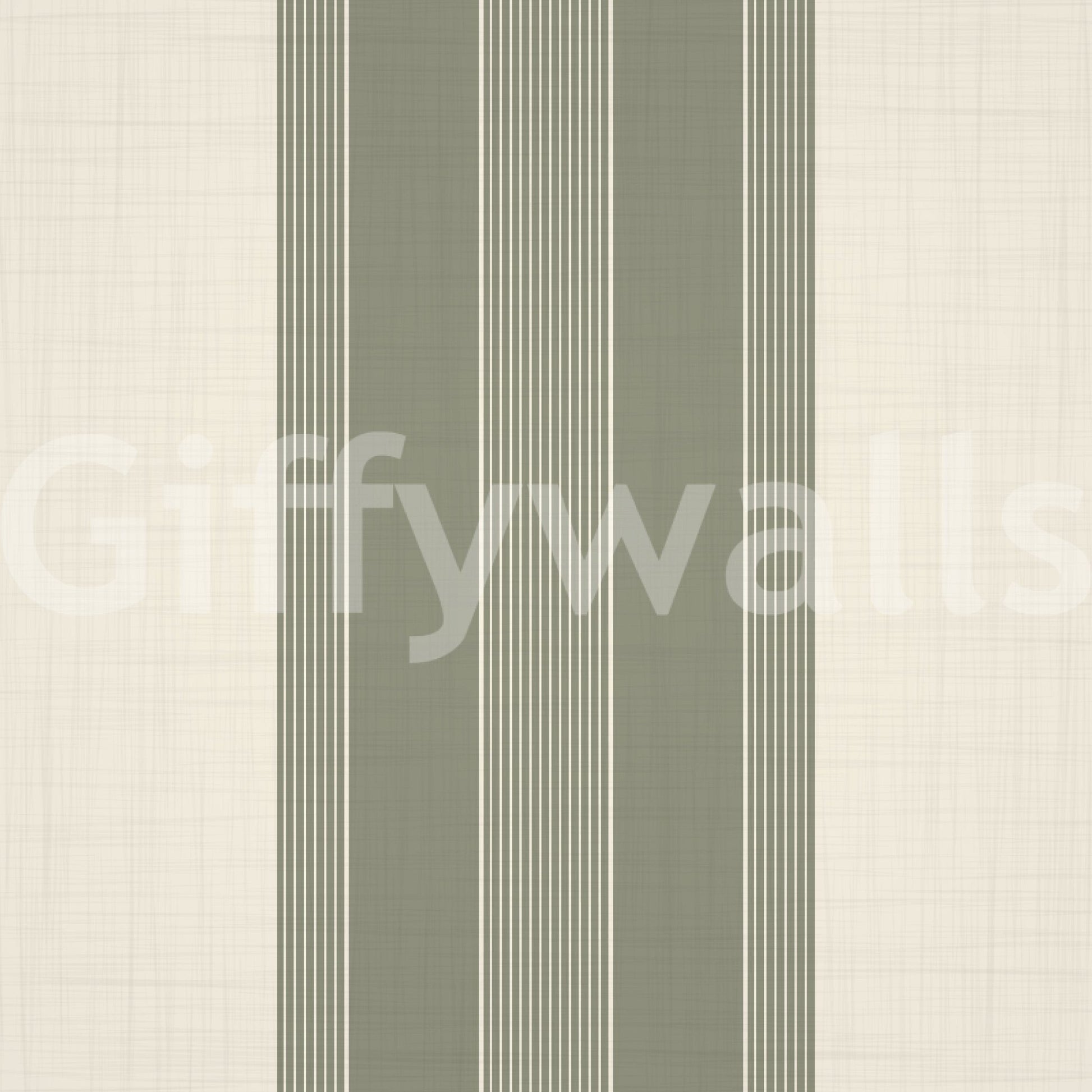 Classic sage flower stripe pattern

