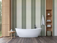 Botanical print sage wall covering

