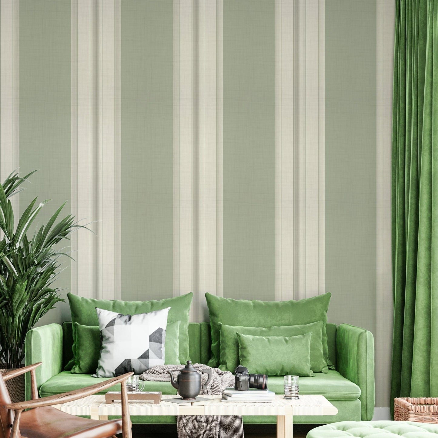 Elegant vertical stripe wallpaper

