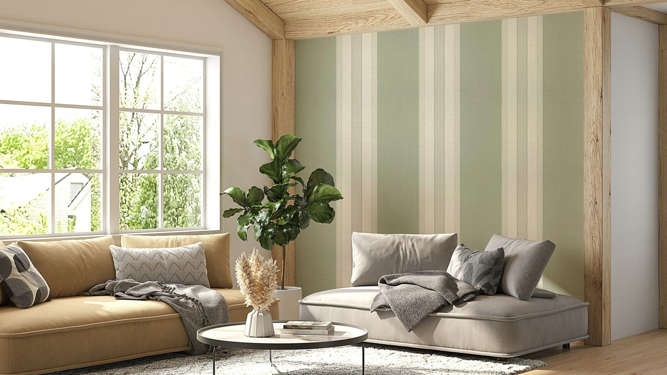 Classic thin stripe wall design

