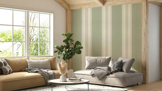 Classic thin stripe wall design

