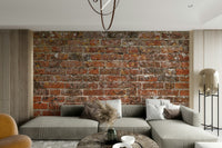 A serene vintage brick wall mural for your decor., GD5135