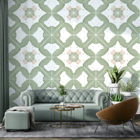 Close-up of classic sage tile pattern GD4372

