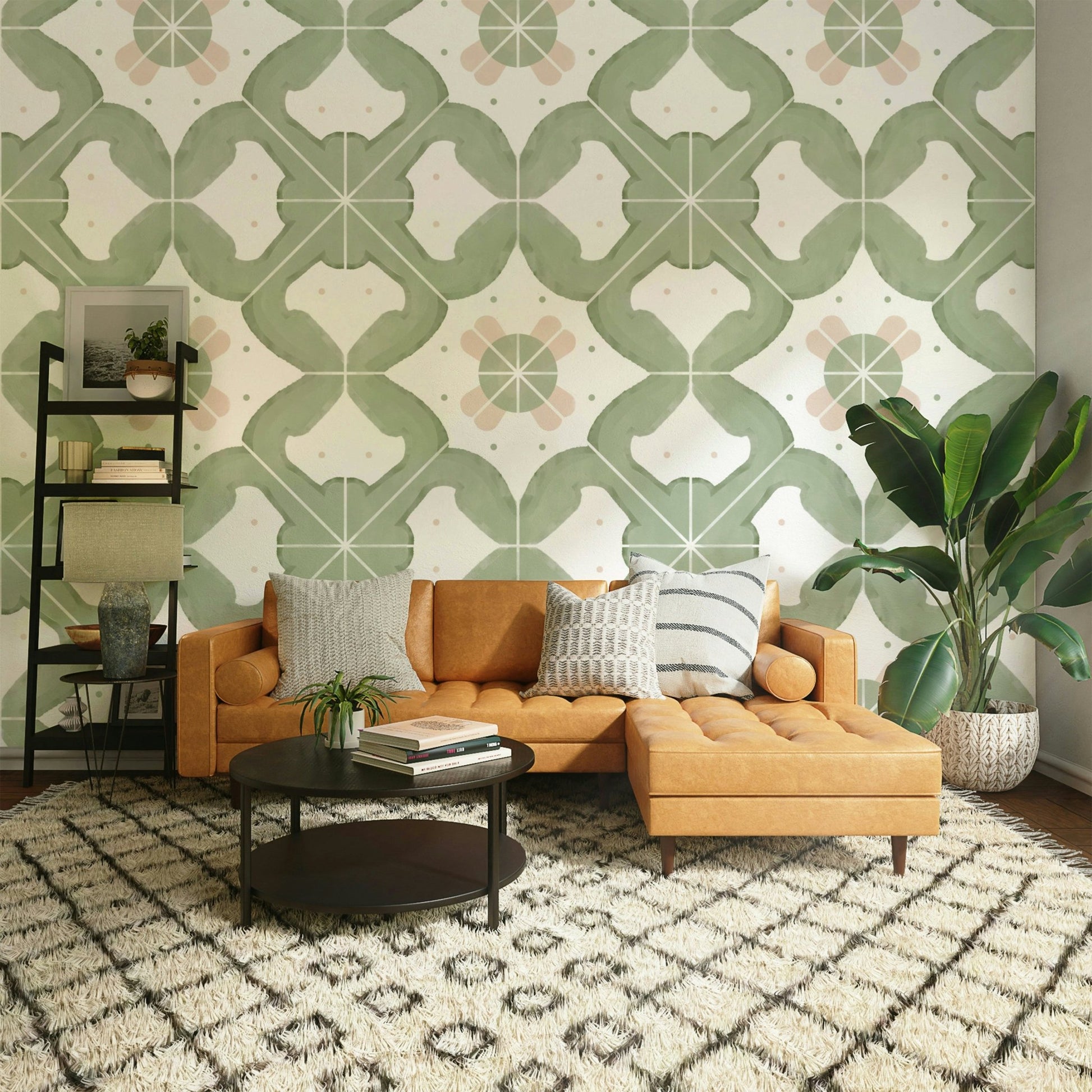 Sage tile pattern for kitchen wall GD4372

