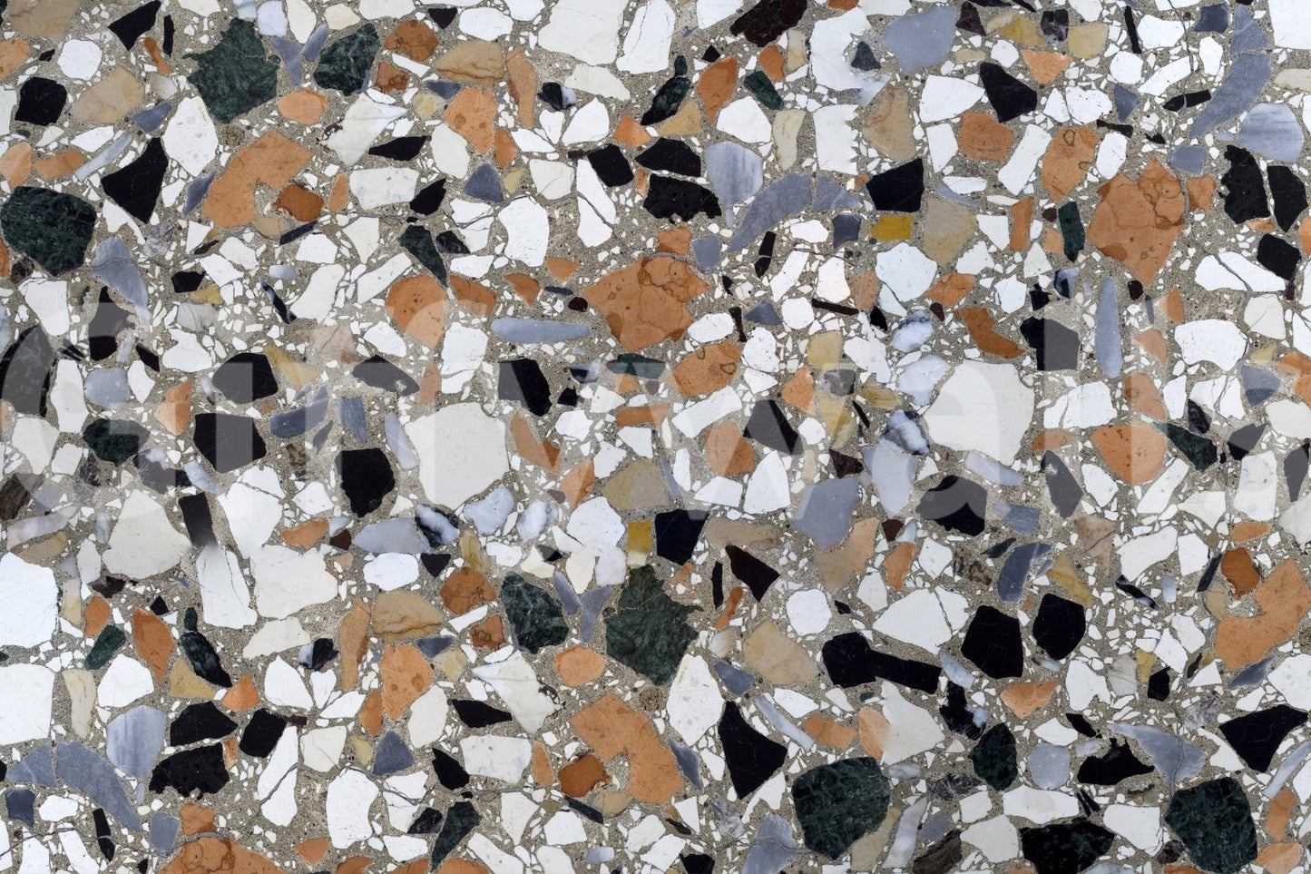 Rich Classic Terrazzo black and white wall mural texture effect