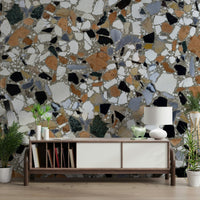 Grand Terrazzo Mix large chunks wallpaper for commercial area