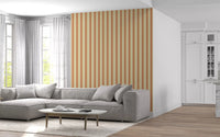 Bright Living styled with Classic Vertical Stripes Wallpaper and clean stripe detail