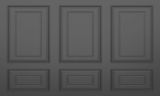 Classic Black Wooden Panel Wallpaper Mural