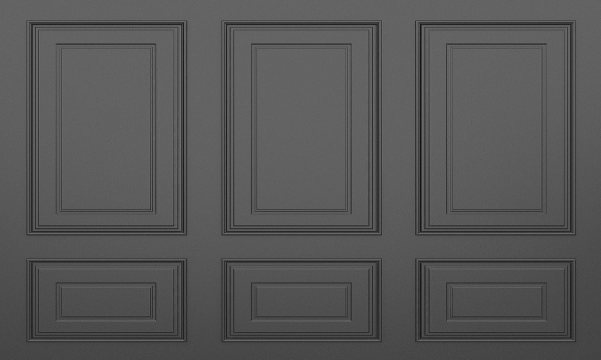 Classic Black Wooden Panel Wallpaper Mural