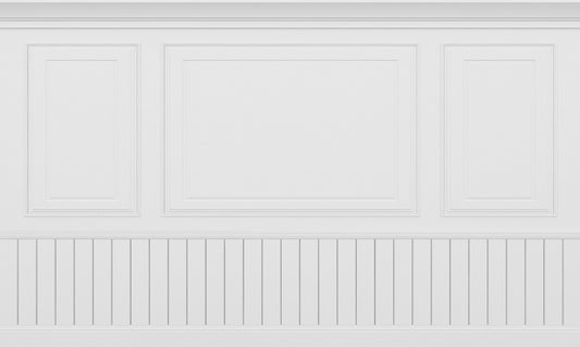White Wood Panels Wallpaper Mural