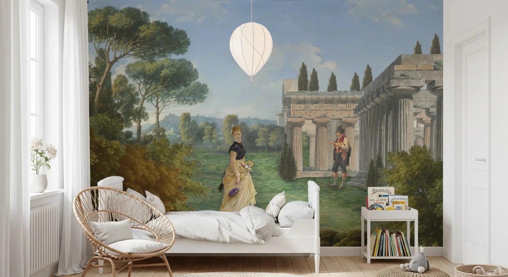 Classical Garden Encounter Wall Mural