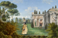 Classical Garden Encounter Wall Mural