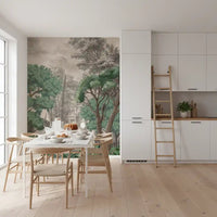 Classical Green Garden Oasis Wall Mural