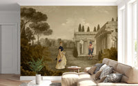 Classical Reverie in Sepia Wall Mural