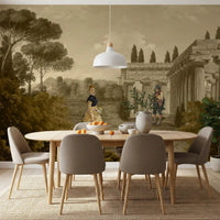 Classical Reverie in Sepia Wall Mural