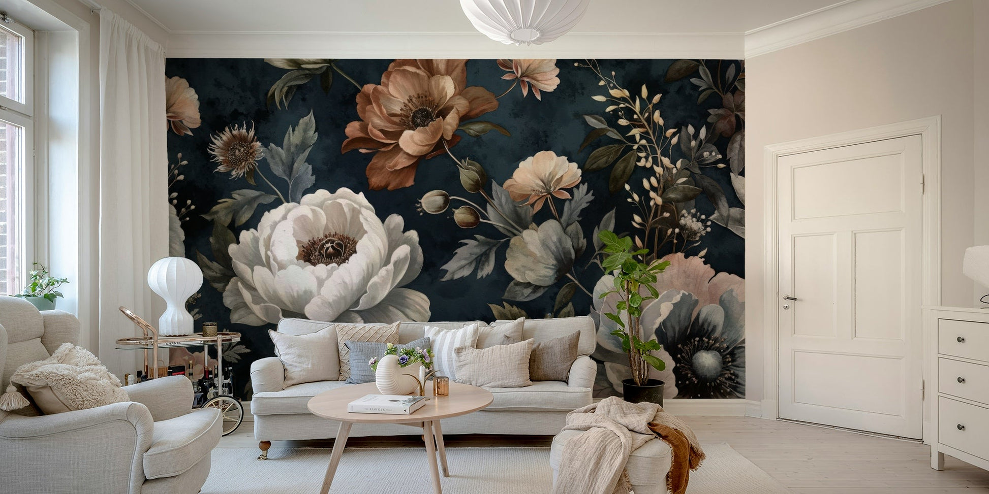 The image shows an opulent and detailed design of flowers. GD3500

