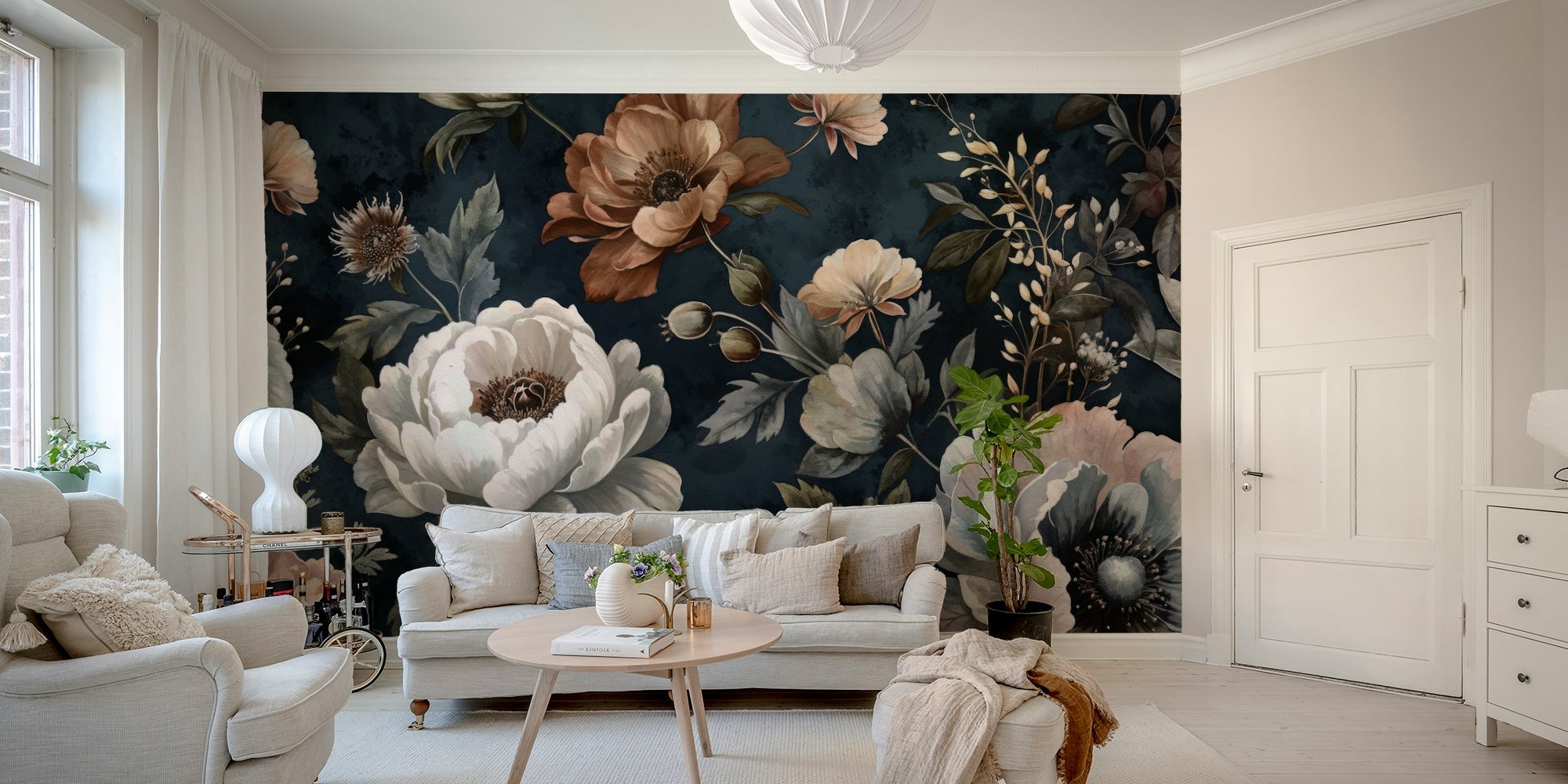The image shows an opulent and detailed design of flowers. GD3500


