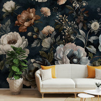 A wall mural of a classical floral pattern. GD3500

