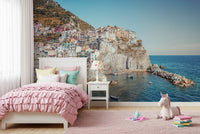 Vertical village heights Cliffside Homes View wall mural