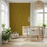 Mid-century modern Retro Leaves stripe, a stunning Climbing Vines wall covering.