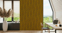 Warm, autumn-toned Retro Leaves pattern, perfect peel and stick wallpaper.