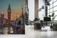 Clock tower Wall Mural