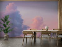 A tasteful atmospheric wall mural for a bedroom.

