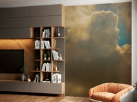 Sunstruck cloud banks rise past a blue gap, a Clouds #4 wall mural GD4796
