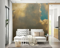 Butterscotch light warms the cloud face in this Clouds #4 wall mural GD4796
