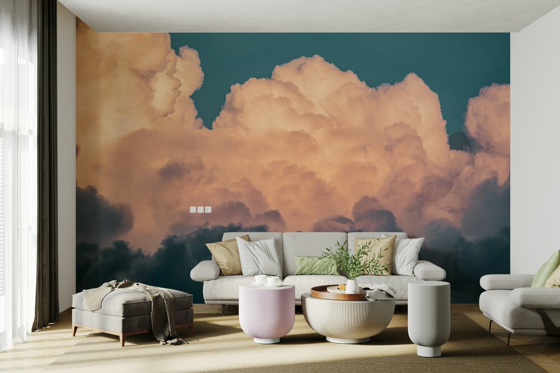 A classic cloud design wallpaper for walls.

