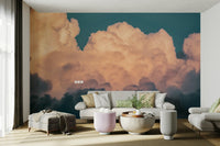 A classic cloud design wallpaper for walls.

