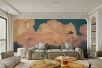 A contemplative cloudscape wallpaper mural for a feature wall.

